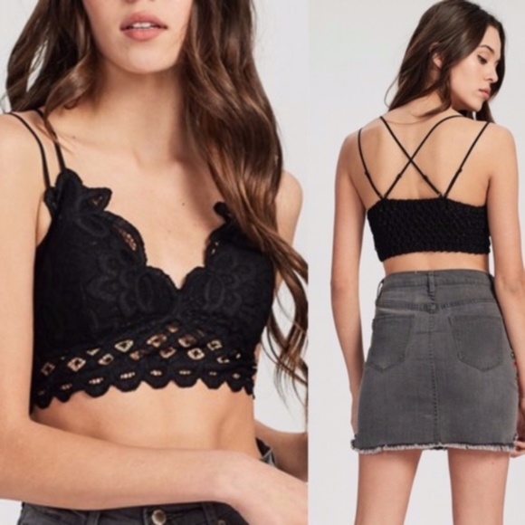 Boho Lace Padded Minimalist Bralette - Picture 14 of 14